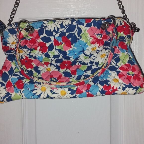 Vera Bradley Cottage Floral Shoulder Bag Handbag Summer Removable Straps Retired - Picture 2 of 8